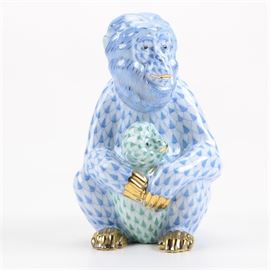 Herend Hungary Porcelain "Baboon" Figurine