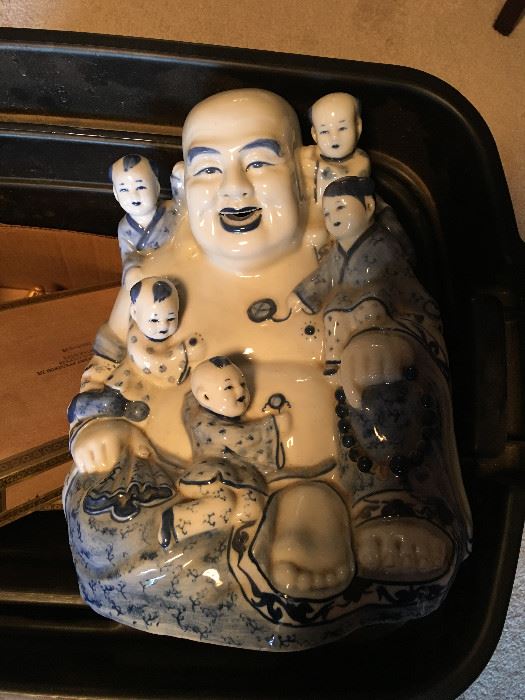 Chinese Porcelain Liu Hai Hotei Figurine (vintage)