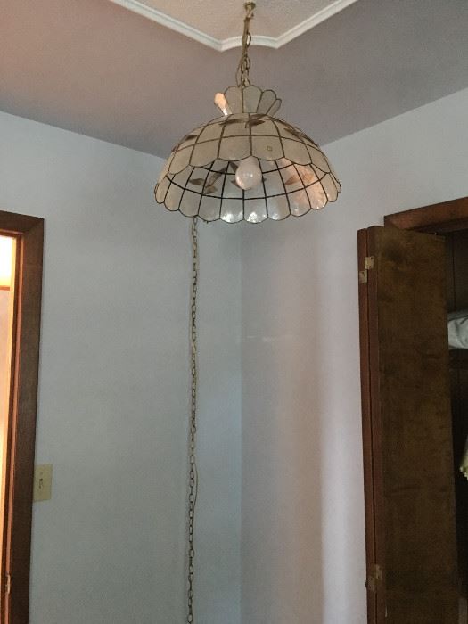 Capiz Swag Lamp (vintage)