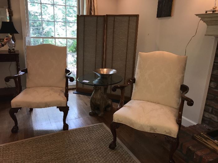Pair of chairs are no longer for sale.  Homeowner is keeping.  
