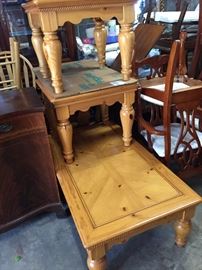 Coffee table and 2 side tables