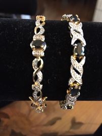 Sapphire and diamond bracelets