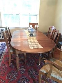 Antique table and chairs