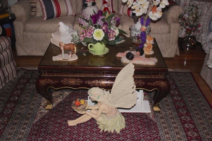 Large Fairy, Rug,  Rectangular Coffee Table, Decorative Items