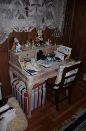 Desk and Chair with Decorative