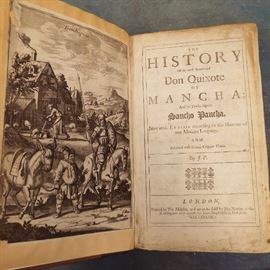 RARE 1687 Edition Don Quixote Book