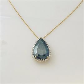16.67ct Blue DIAMOND Pendant