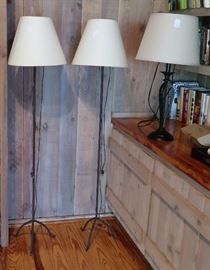 Wrought iron floor lamps
