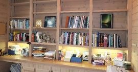 Books on fly fishing and furniture 