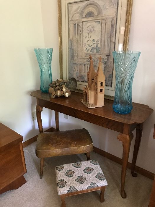 Sofa table vases and hope chest! 