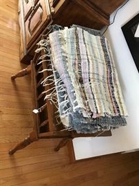 Nice selection of vintage rag rugs. 