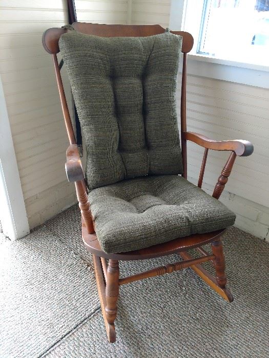 Solid Maple rocker with cushions