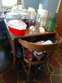 Drop leaf kitchen table and four chairs