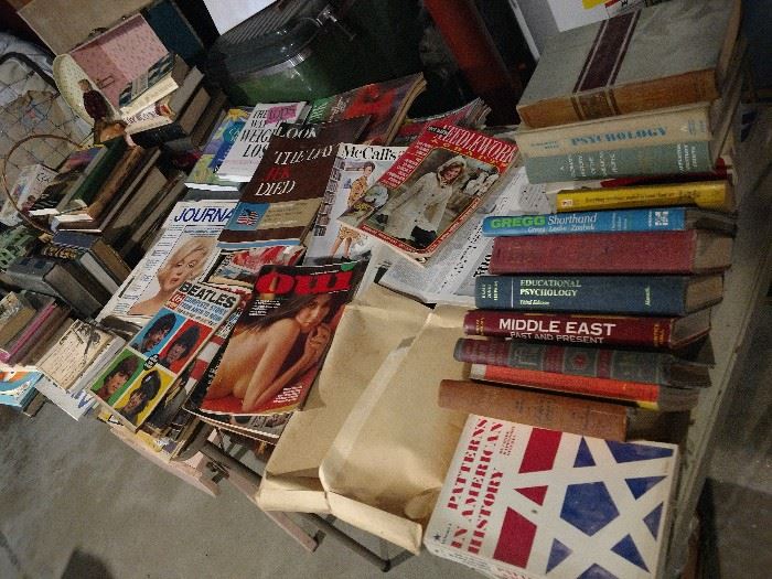 Books and magazines from every decade