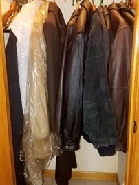 Men's and women's leather jackets