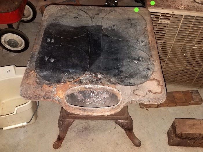 Vintage cast iron wood burning stove