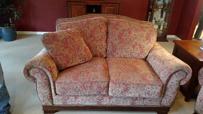 Fabulous loveseat with matching couch.  Like new condition.
