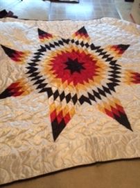 Indian quilts - Beautiful King sized Lakota Tribe Star quilt - https://en.wikipedia.org/wiki/Lakota_people
