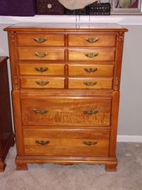 Three piece matching Cedar chest, Chest of Drawers, Dresser and Mirror