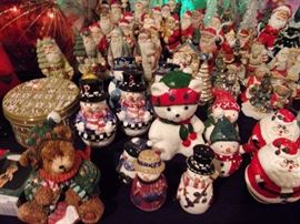 Christmas tree's lit and more, Santa, Snowman, lighted, Angels, Manger Scenes, tins, Pfaltzgraff, and much much more - clean quality!