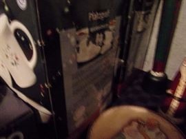 Christmas tree's lit and more, Santa, Snowman, lighted, Angels, Manger Scenes, tins, Pfaltzgraff, and much much more - clean quality!