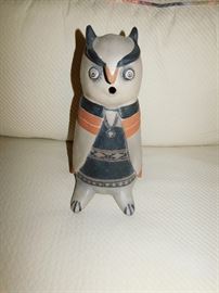 Helen Codero (1915-1994) Cochiti Storyteller hand coiled Owl - her owls are very rare and very hard to find. This one is exceptional.