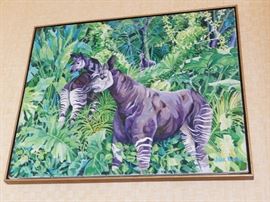 John Baker (1925-2011) Jungle Landscape, signed, Oil on Canvas, 24 x 30"