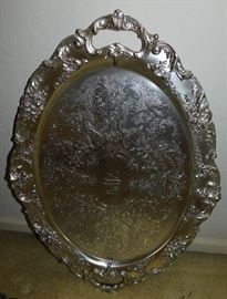 Large Reed and Barton Waiter Serving Tray, 8000C, Renaissance