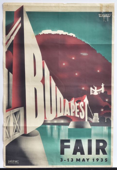 Budapest Fair Poster
Budapest, Fair 3-13 May 1935
Seidner, Budapest
37" x 25"