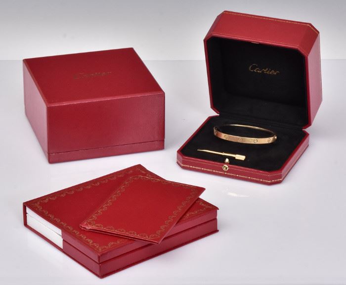 Cartier 18k Gold Love Bracelet
7" wrist
in the original box with Cartier certificate