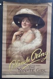 Two Vaudeville Posters
Blanche Ring, The Yankee Girl
41" x 25"  and
The Behman Show, Ethel Levey
38" x 25"