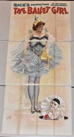 Vaudeville Poster
Rice's The Ballet Girl
85" x 40" three sheet (loose)
The Metropolitan Print Co.