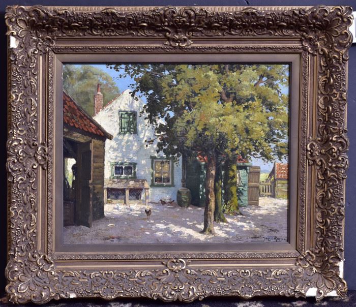 Jacob van Rossum (1881 - 1963)
Sunny Day
16" x 20" oil on canvas
signed lower right