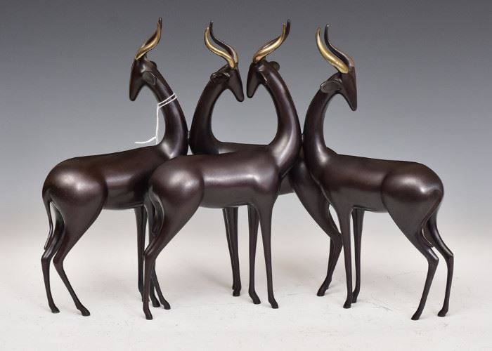 Loet Vanderveen Bronze
Four Antelopes
17" wide, 12" high
from an edition of 750, signed