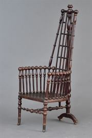 Hunzinger Highback Lollipop Chair
55 1/2" high
late 19th century