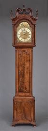 Thomas Stretch Walnut Tall Case Clock
Philadelphia
with moon phase dial
8'  2 1/2" high
late 18th century