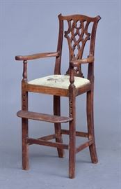 Country Chippendale High Chair
36 1/2" high
18th century