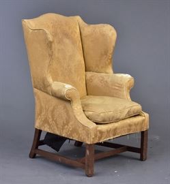 Chippendale Wingback Arm Chair
42" high
late 18th century