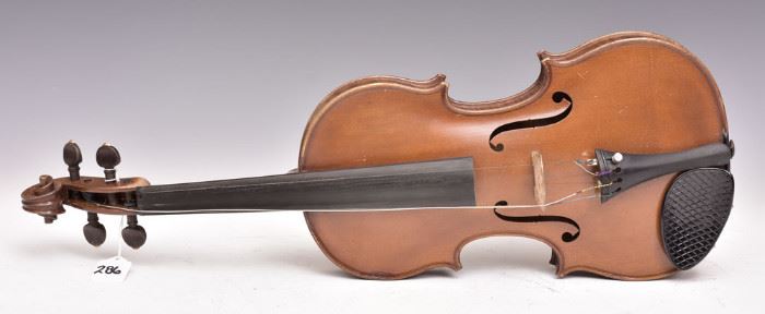 French Violin
with Marcel Vatelot label
finely inlaid,  23" long
Karl Hermann bow and case