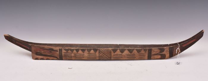North West Coast Boat Model
paint decorated with eagle's head
31" long
late 19th/early 20th century