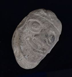 Stone Carved Head
possibly Pre-Columbian 
6" long