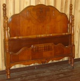 1920's Walnut Poster Bed