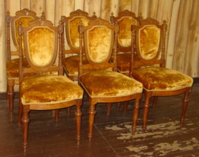 6 - Victorian Upholstered Chairs