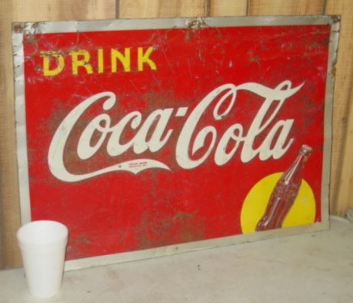 Old Metal Coke Sign