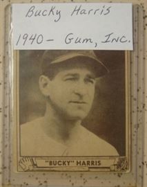 Bucky Harris Baseball Card