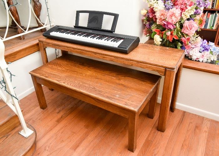 Vintage Oak Console Table and Oak Coffee/Cocktail Table