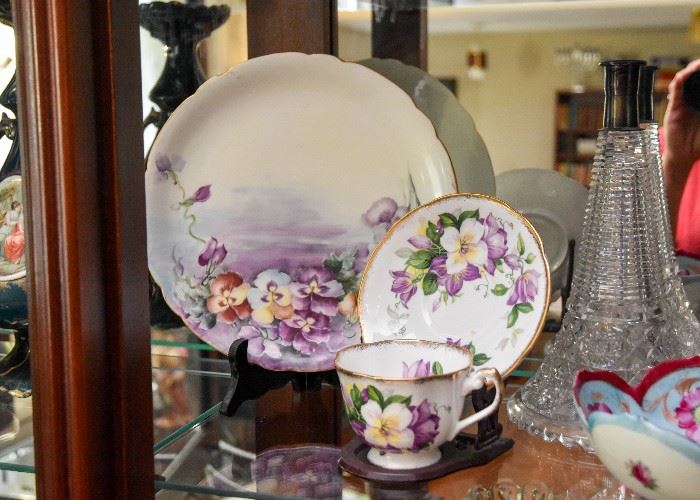 Fine Hand Painted China Plate, Tea Cup & Saucer