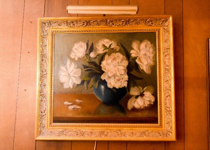 Framed Still Life Painting, Signed by Artist Florence Peeling