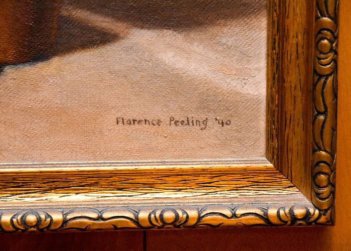 Original Framed Still Life Painting Signed by Artist Florence Peeling
