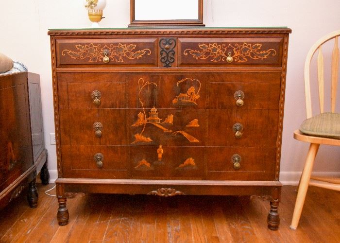 Antique Chest of Drawers (Chinoiserie Theme)